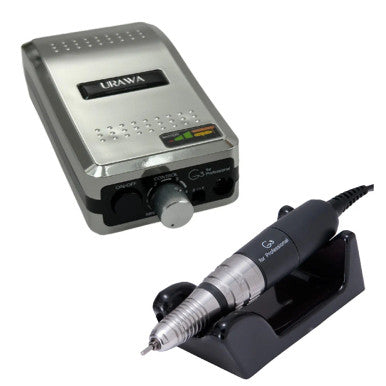 URAWA - PROFESSIONAL PORTABLE NAIL DRILL G3 SERIES - SILVER + Free 1 Motor Cord