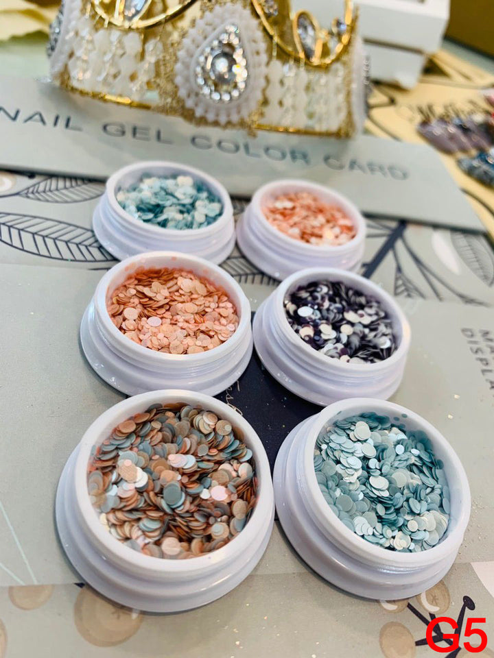 Glitter Nail Art (set of 6)