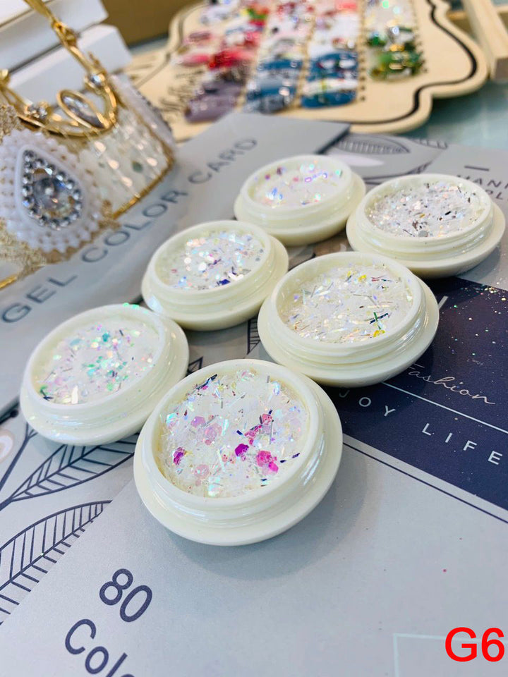 Glitter Nail Art (set of 6)
