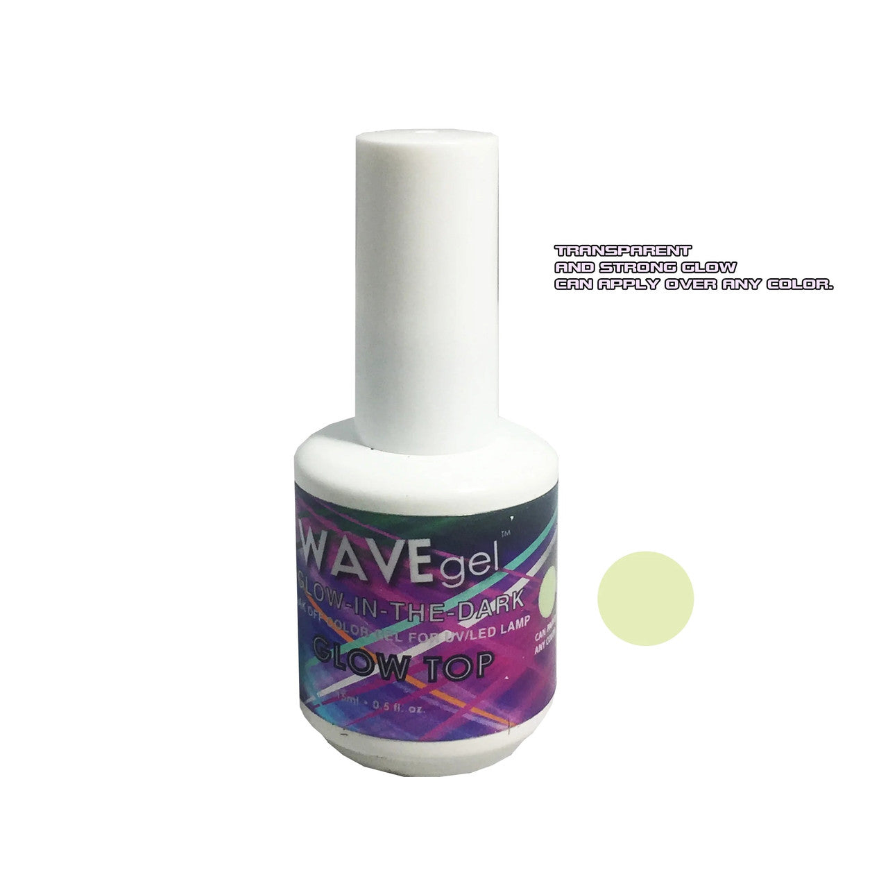 WAVEGEL GLOW IN THE DARK TOP COAT 0.5 OZ