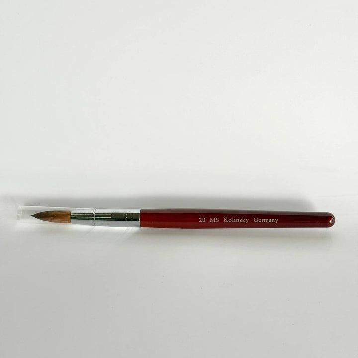 MS Kolinsky Germany Acetone Proof Red Wood Acrylic Brush No.20