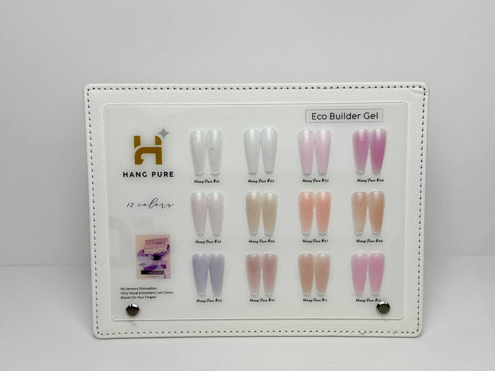 HANG Pure Builder Gel Set 12 Colors - Free 1 Brush + Builder Gel Base + Builder Gel Clear
