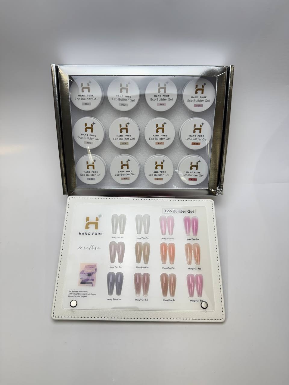 HANG Pure Builder Gel Set 12 Colors - Free 1 Brush + Builder Gel Base + Builder Gel Clear