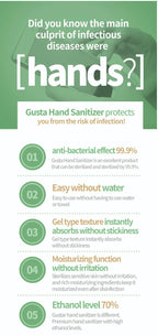 GUSTAR Hand sanitizer gel container type 500ml/16.9 oz