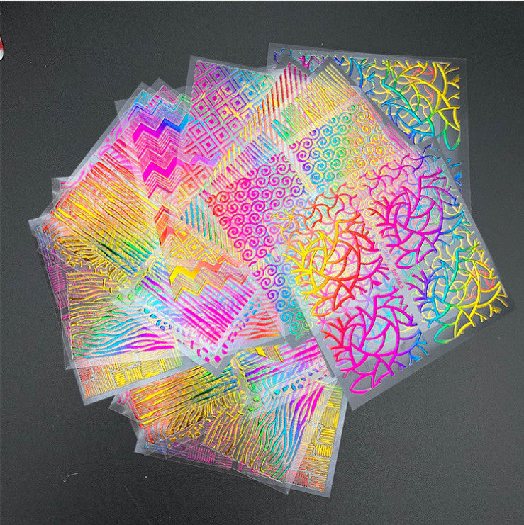 COLORFUL METAL  NAL STICKER - Option
