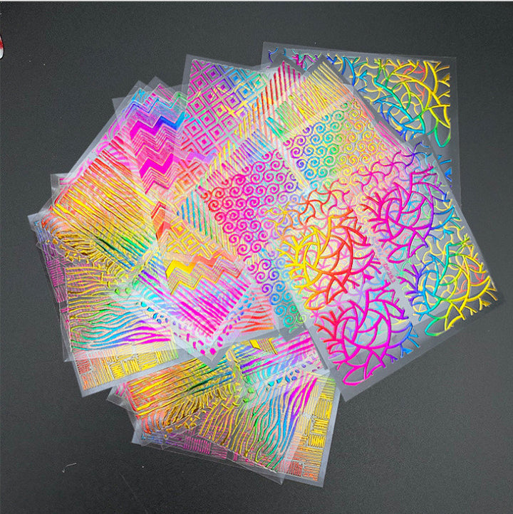 COLORFUL METAL  NAL STICKER - Option