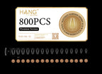 HANG Gel -X Tips Premium Version - Almond Short 800pcs / 12 Sizes