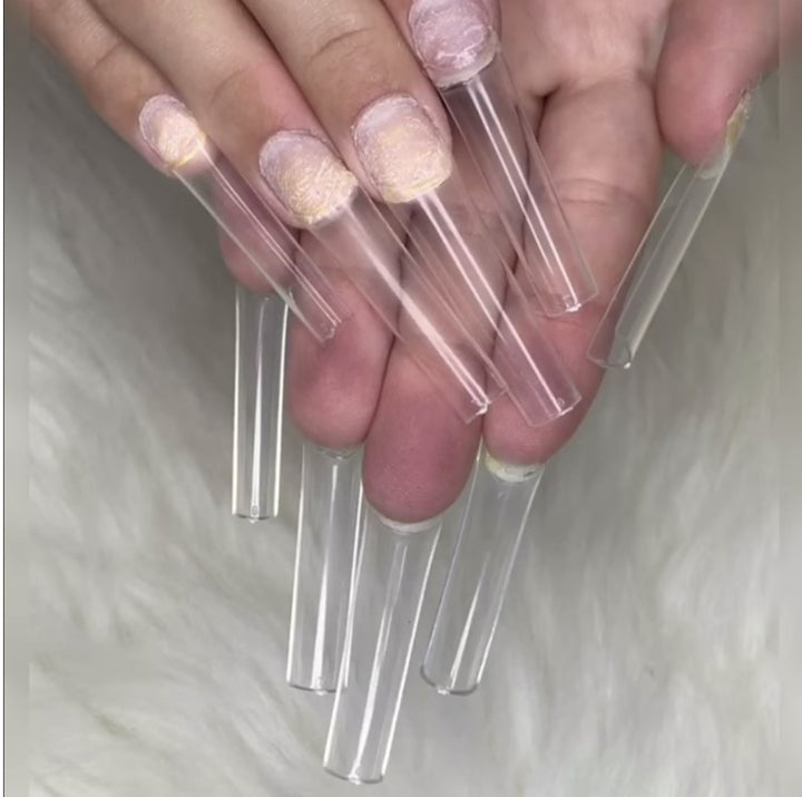 Extra Long Square Tips CLEAR ( Bag of 500pcs )