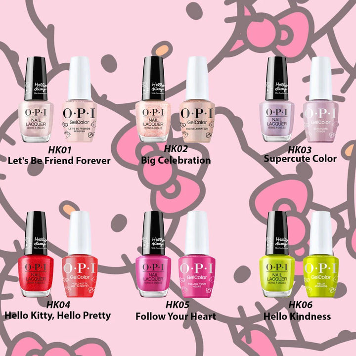 OPI HELLO KITTY 50TH - DUO SET OF 6 COLORS