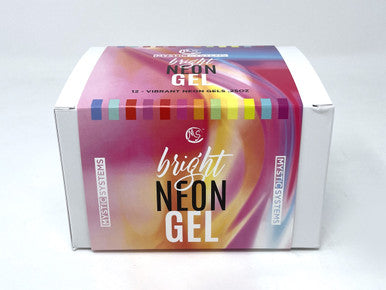 MS Bright Neon Gel 0.25oz ( Set of 12 Colors ) + Free Sample Tip