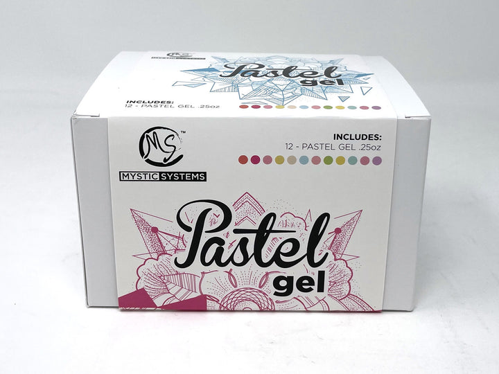 MS Pastel Gel 0.25oz ( Set of 12 Colors ) + Free Sample Tip