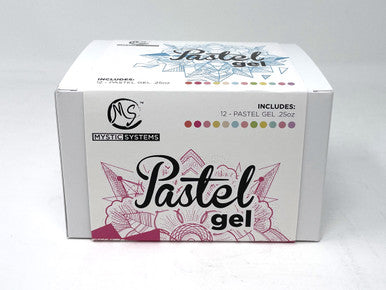 MS Pastel Gel 0.25oz ( Set of 12 Colors ) + Free Sample Tip