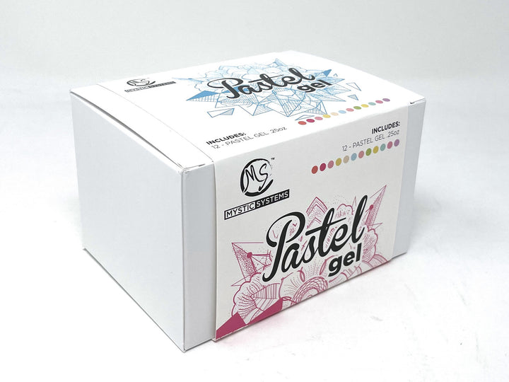MS Pastel Gel 0.25oz ( Set of 12 Colors ) + Free Sample Tip