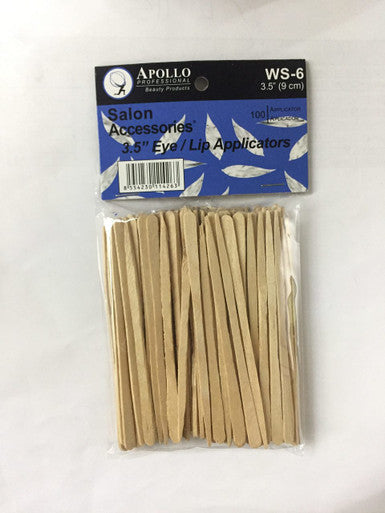 Apollo Salon Accessories 3.5" Eye/Lip Applicators Sticks (100ct/pk) WS6