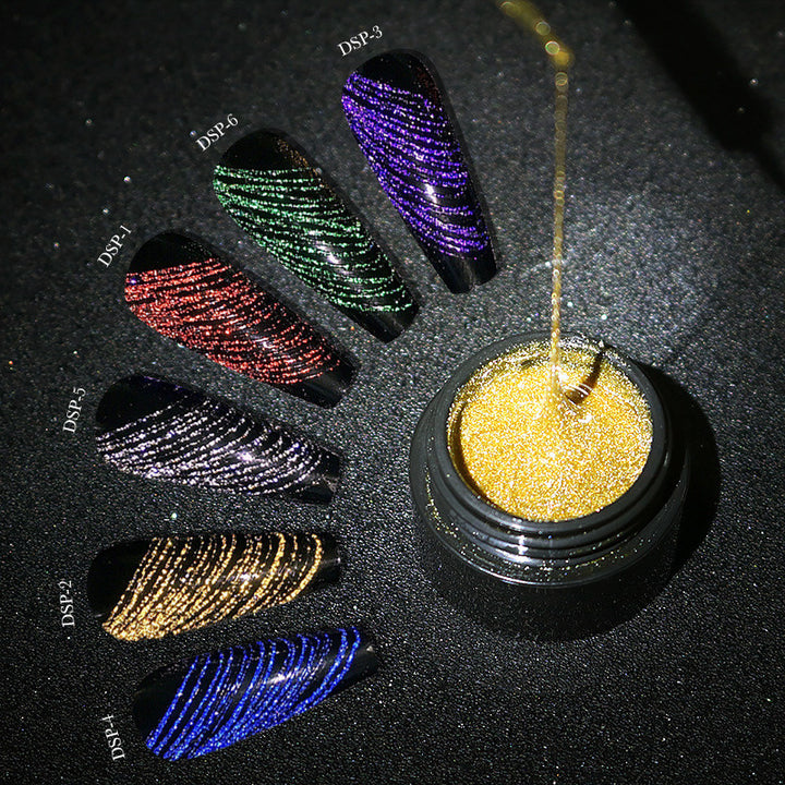 Aeon Spider Gel Party Disco 6 Colors + 3 Liner Brushes