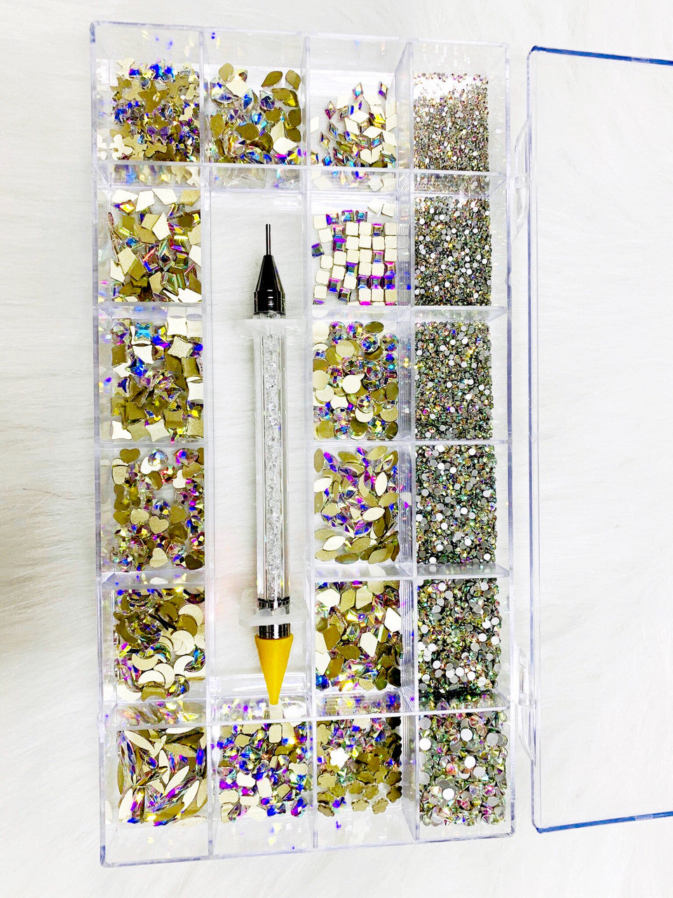 Rhinestone Kit with Dotting Tool - AB Rainbow Color
