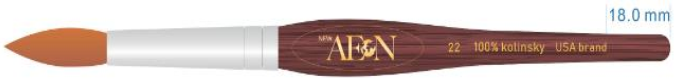 Aeon Kolinsky Acrylic Nail Brush (Round) 