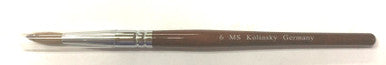 MS Kolinsky Germany Acetone Proof Red Wood Acrylic Brush No.06