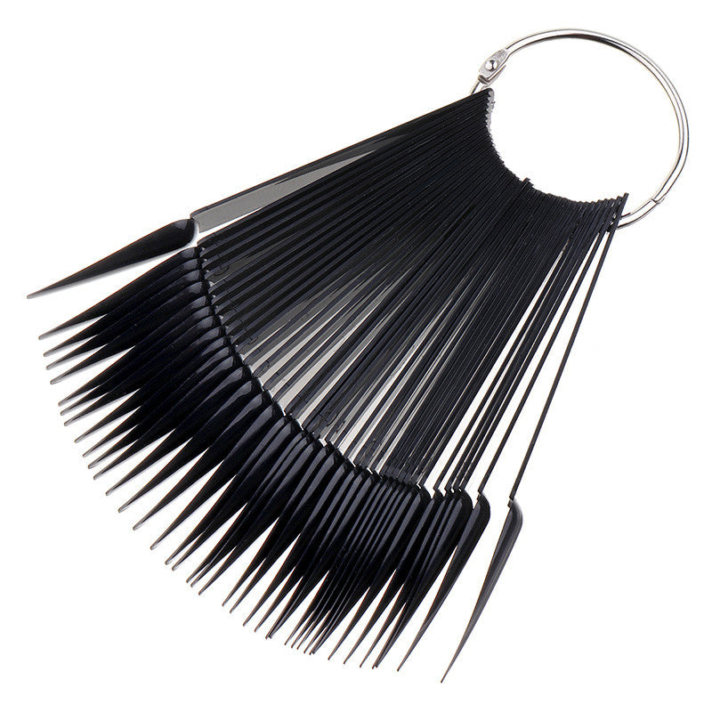 Nail Color Chart Pointed Black 50