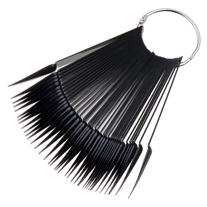 Nail Color Chart Pointed Black 50