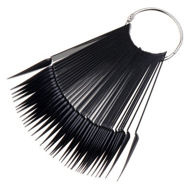 Nail Color Chart Pointed Black 50
