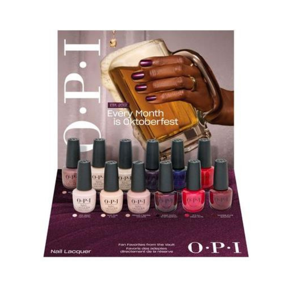 OPI Nail Lacquer Fall 2026 12pc Display Vault Must-Haves 