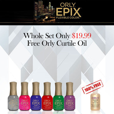 Orly Nail Lacquer  Polish 29964 29969 (Set 6 bottles) Free Orly Curtile Oil Main Image