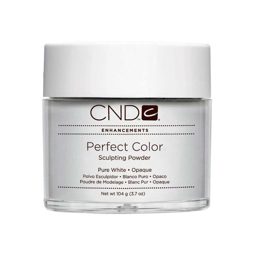 CND - PERFECT COLOR SCULPTING POWDERS - PURE WHITE - OPAQUE 3.7 Oz. / 104 g