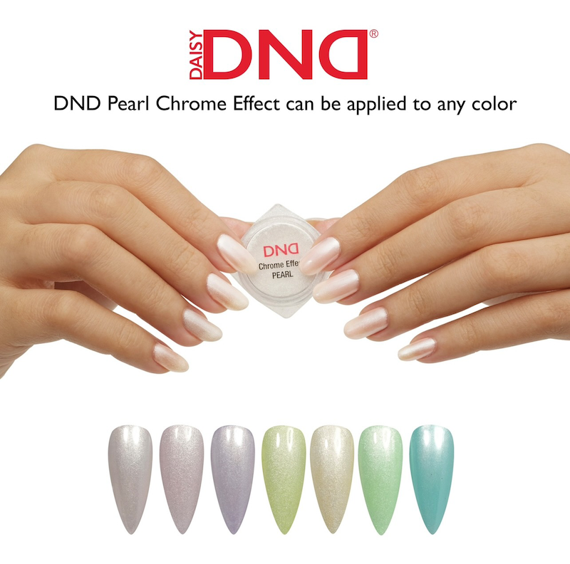 DND Chrome Effect Powder - White Pearl 1g