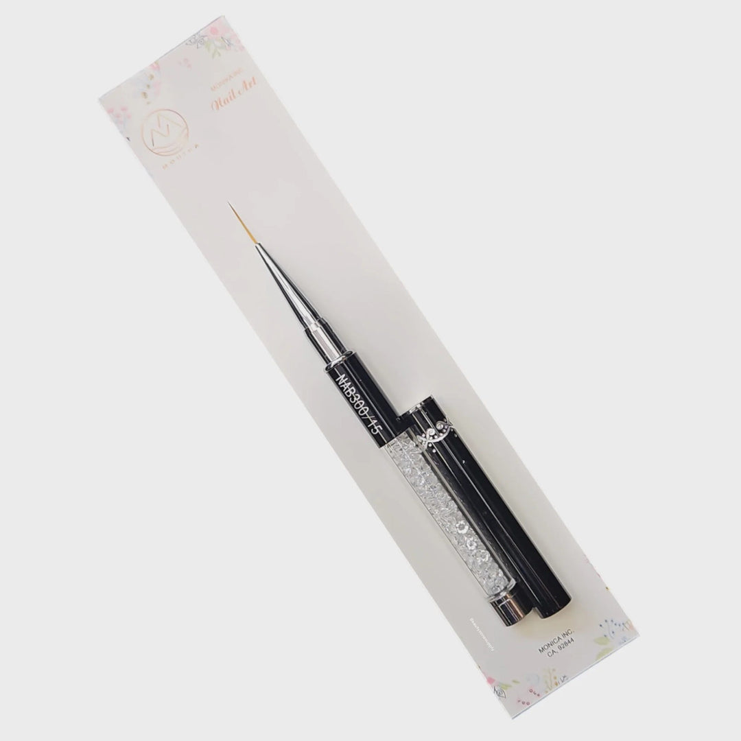 Petal Detail Art Brush15 mm Black Diamond Handle NAB300