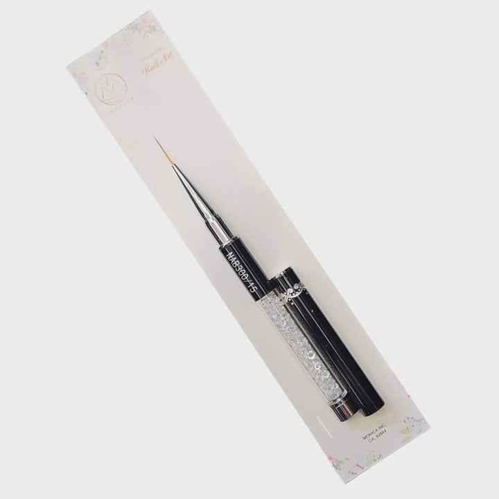 Petal Detail Art Brush15 mm Black Diamond Handle NAB300