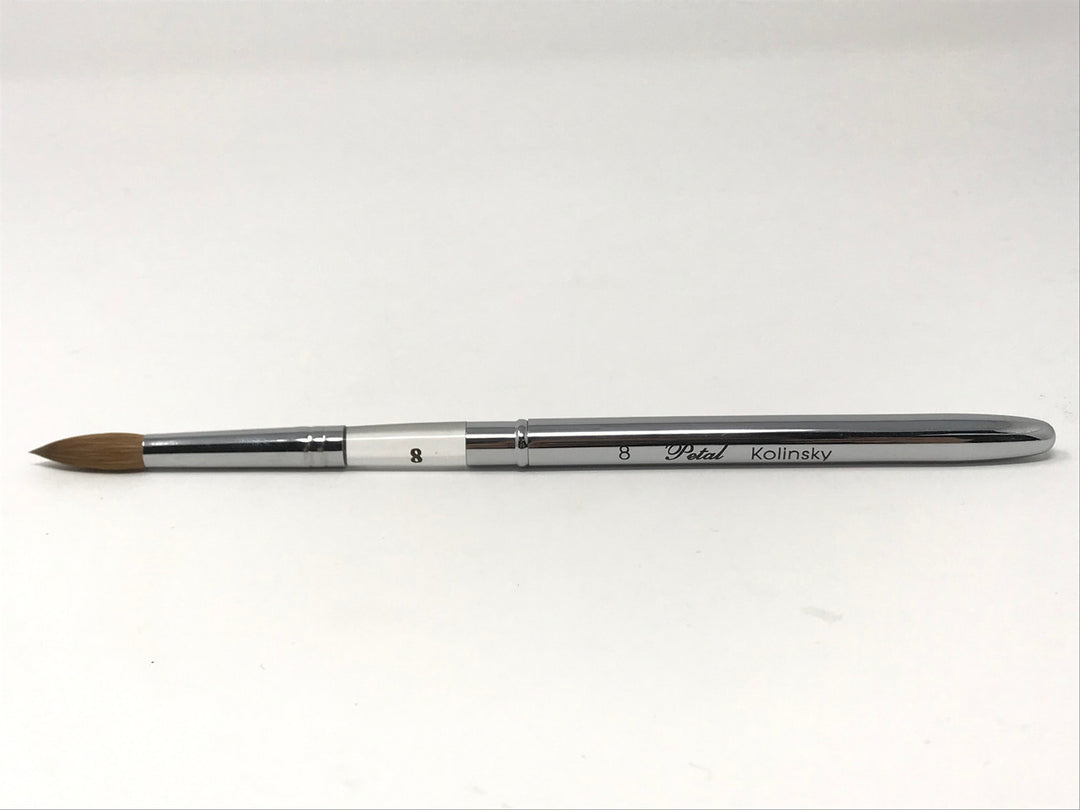 Petal Kolinsky Germany Silver Acrylic Brush No.8