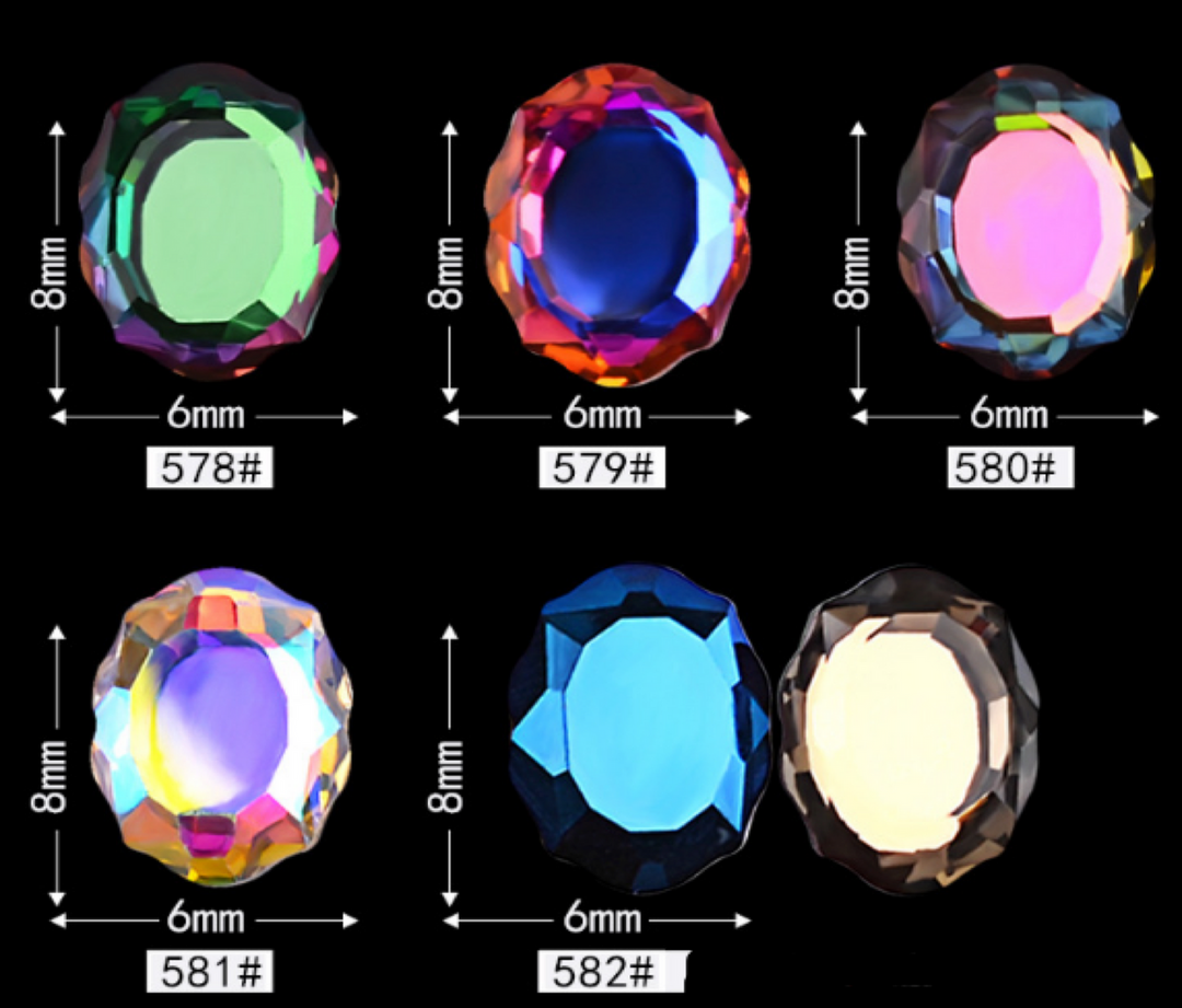 Oval Rhinestones (bag of 20pcs)