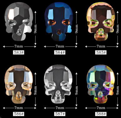 Skull Rhinestones (bag of 20pcs)