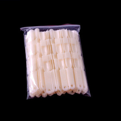 Plastic 3Knots 50 Tips Fan Shape Color Chart Natural