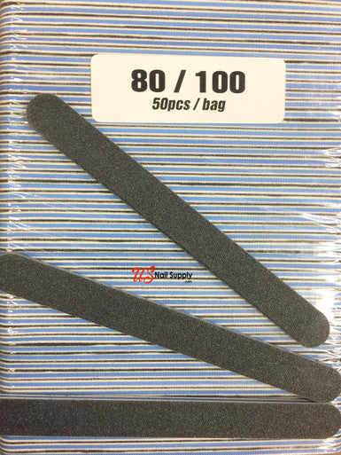 Black Round File white Blue line 80/100 50pcs