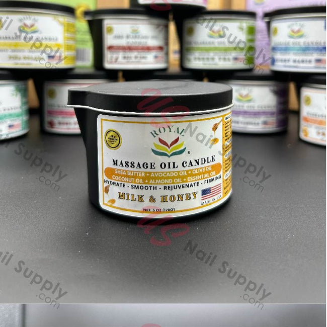 ROYAL Massage Oil Candle 6oz - Milk & Honey Hover Image