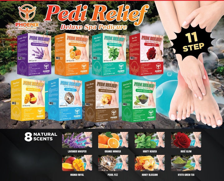 PHOENIX Pain Relief Pedicure 11 Steps Sample combo of 8 Scents