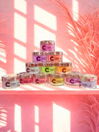 Chisel Glassy Dip Powder + Gel Color Electric Neon 12 Colors + Free 1 Chrome Powder