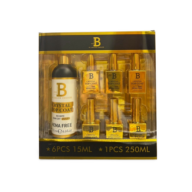Billionaire Crystal Gel Top Coat HEMA FREE - Kit 8oz Free 6 0.5oz Main Image
