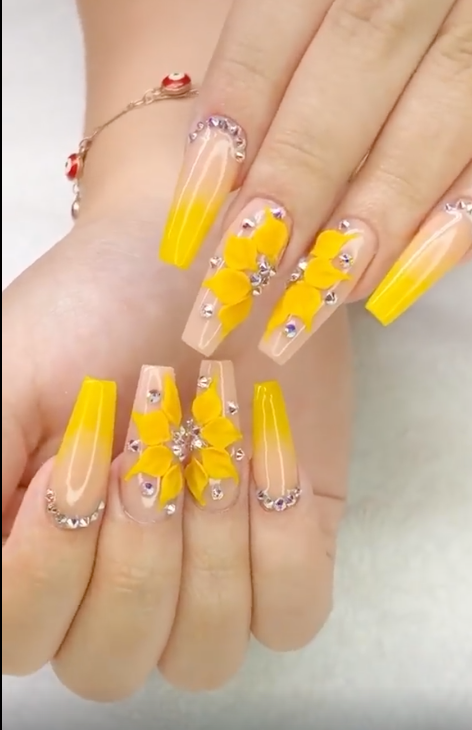 3D Pre Made Acrylic Flower (6 Random Colors - 2 for ea)