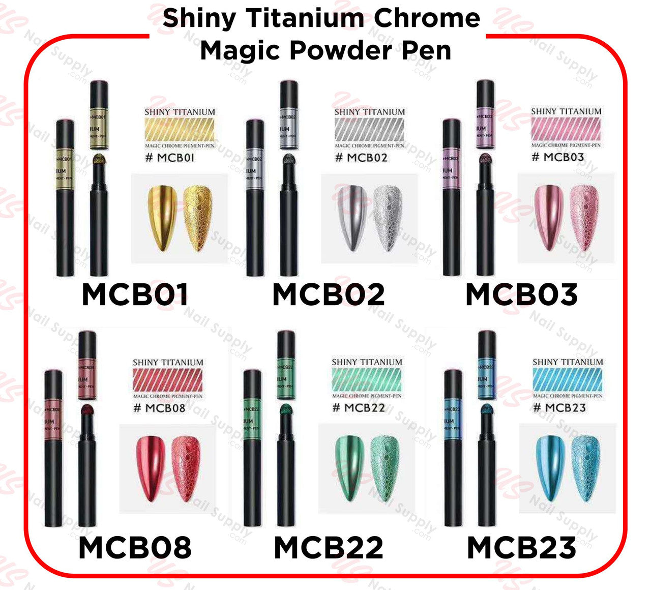 Shiny Titanium Chrome Magic Powder Pen – US Nail Supply
