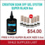 Cre8tion Soak Off Gel Super Black Refill 8oz Free 6 Super Black 0.5oz