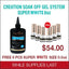 Cre8tion Soak Off Gel Super White Refill 8oz Free 6 Super White 0.5oz