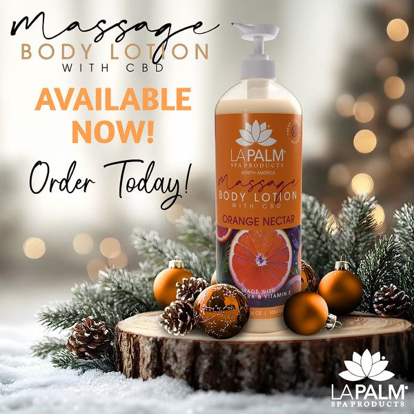 La Palm Massage Body Lotion w/CBD 36oz - Orange