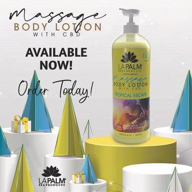 La Palm Massage Body Lotion w/CBD 36oz - Tropical