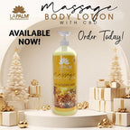 La Palm Massage Body Lotion w/CBD 36oz - 24k Golden Aura