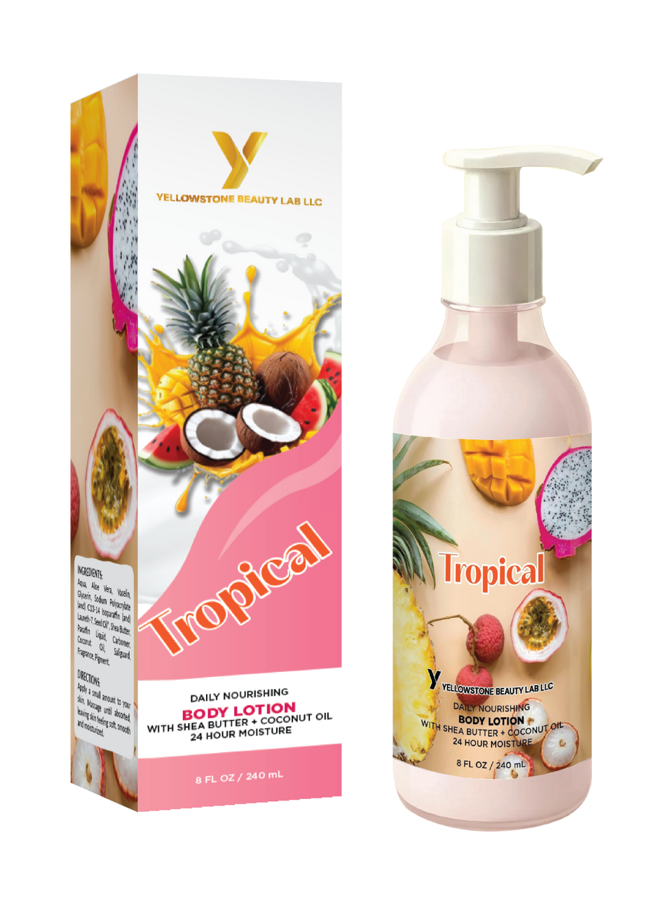 Yellowstone Body Lotion 8oz - Tropical - Free Gift Box