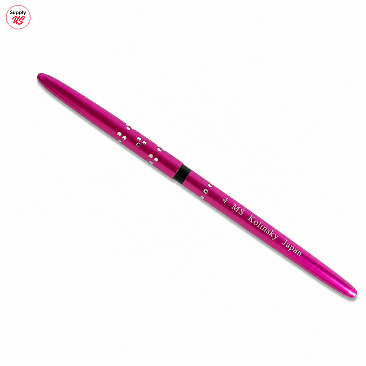 MS Kolinsky Japan Pink Aluminium 3D Brush No.6