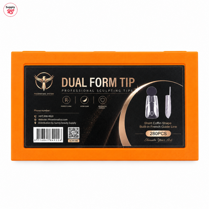 Phoenix Dual Forms tips - Short Coffin Shape - 14 sizes 280pcs/box - 